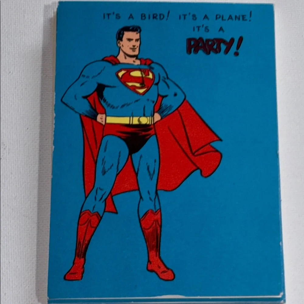 RARE 1966 Hallmark Superman Party Invitations Set of 7 VTG HALLMARK SUPERMAN